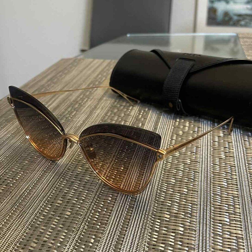 Dita Rose Gold Gradient Sunglasses View 2